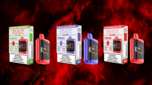 RAZ DC25000 Disposable Vape. Cherry Strapple, Bangin Sour Berries and Watermelon Ice flavors.