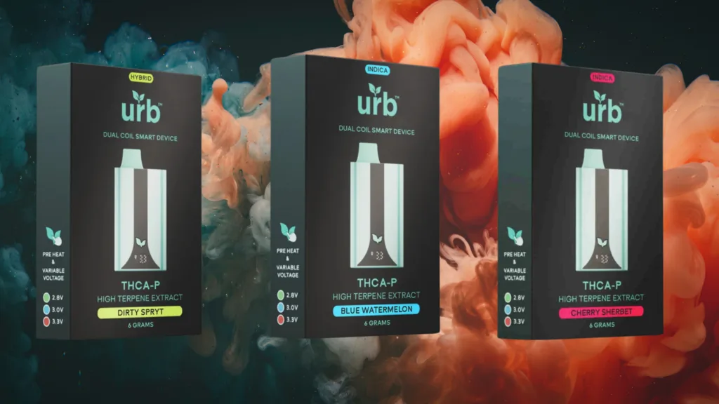 URB Dual Coil Disposables 6g. Blue Watermelon, Cherry Sherbet and Dirty Spryt.